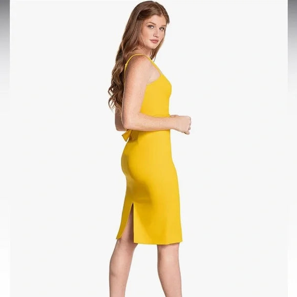 blue dress for baby girl Modal Lace-Trim Bodycon Mini Dress in Pastel Yellow - XXL
