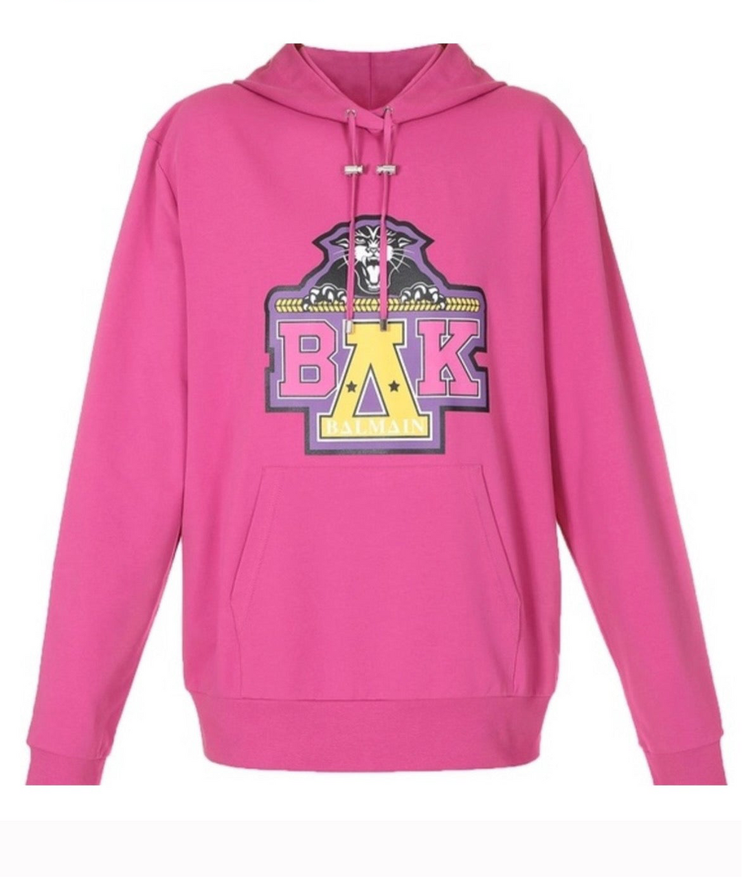 Balmain x Beyonce Limited Edition Printed Coachella Hoodie in Pink Cotton sz M/L