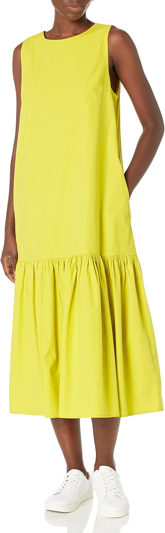 NEW Amazon The Drop Women's Ilana Sleeveless Maxi Dress Chartreuse sz XS NWT