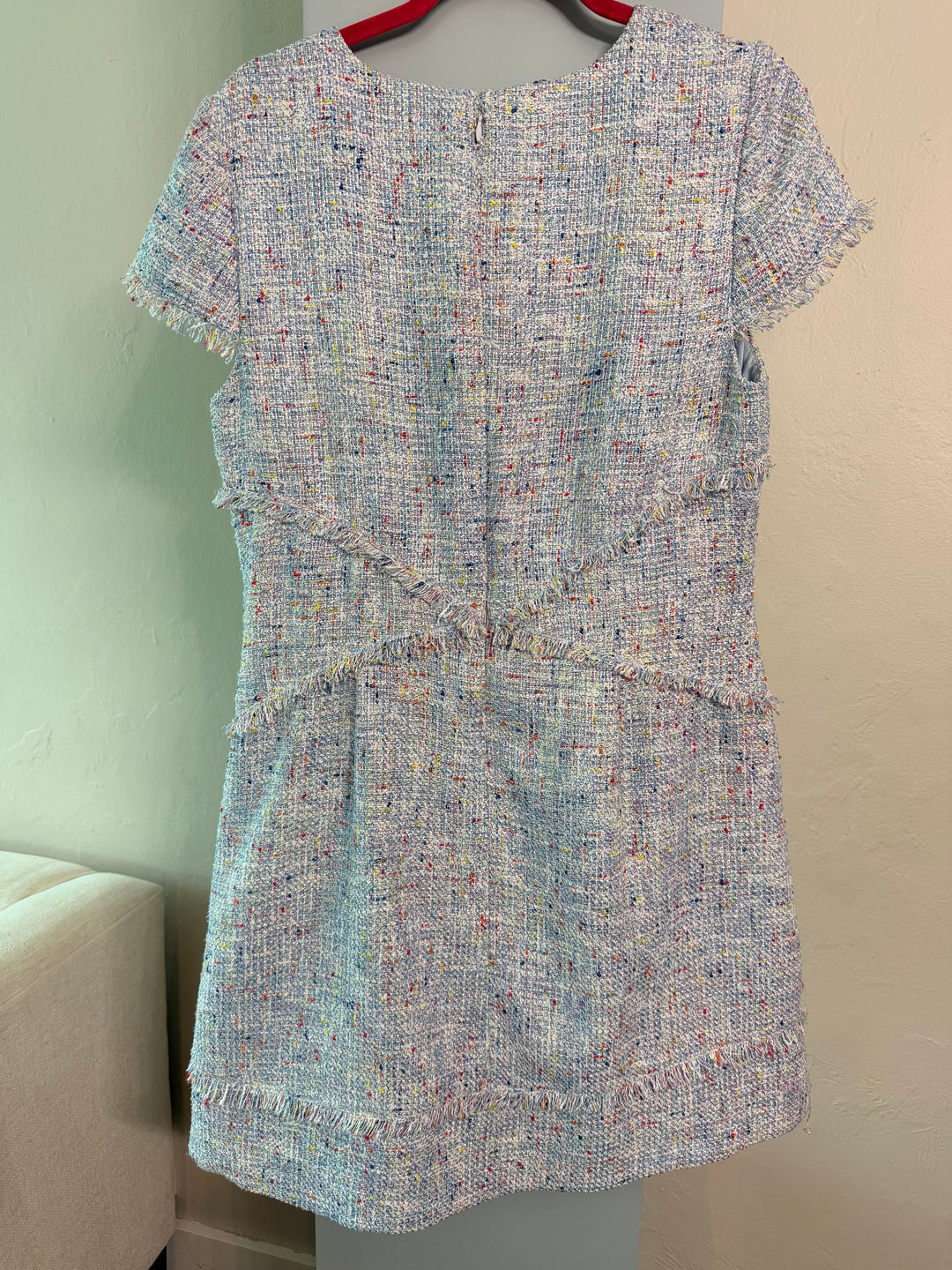 ELIZA J powder blue tweed Sheath Dress Size 14