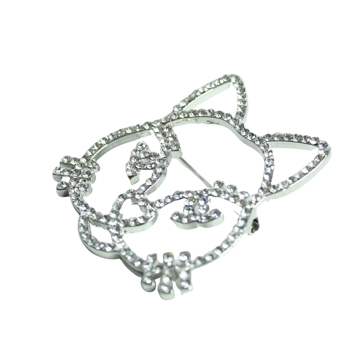 Double Letter Cat Brooch