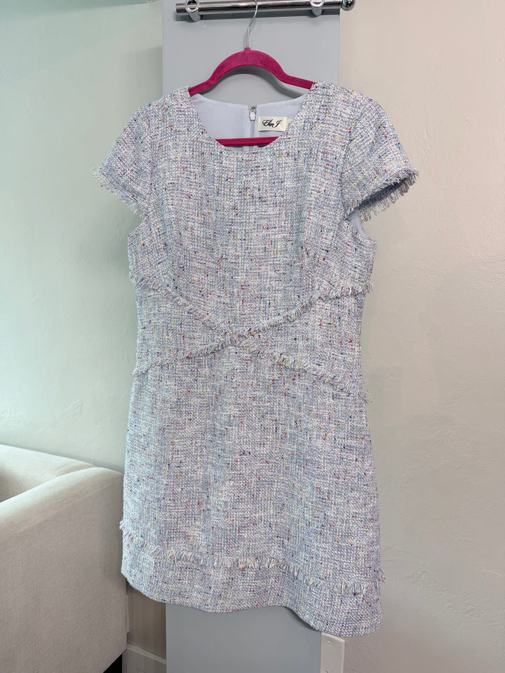 ELIZA J powder blue tweed Sheath Dress Size 14
