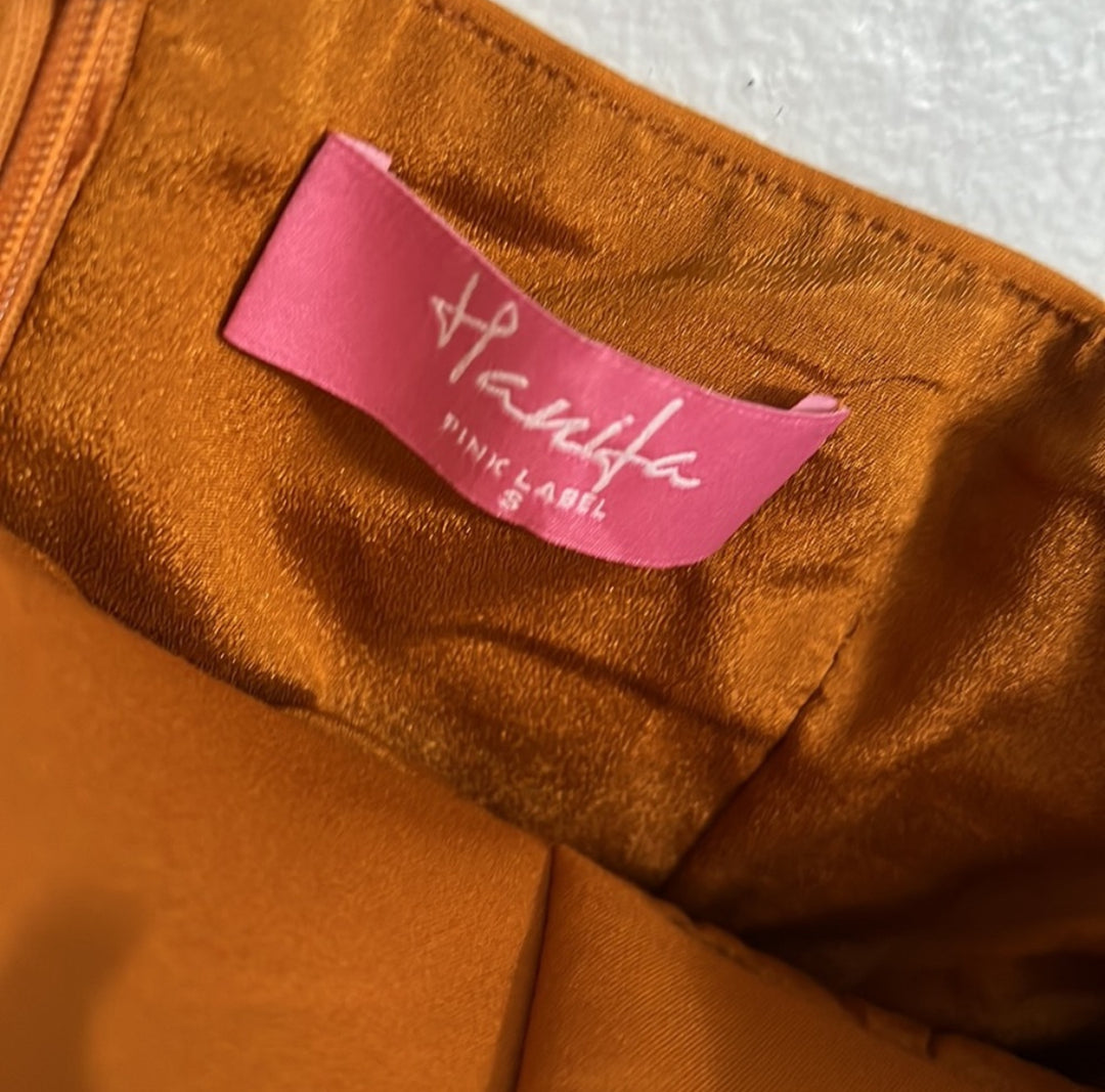 Hanifa Caramel Jolie Maxi Dress sz Small
