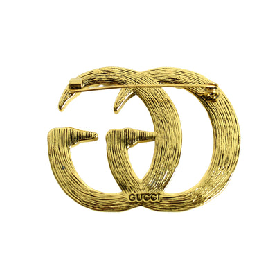 GDouble Pearls/Gold Brooch