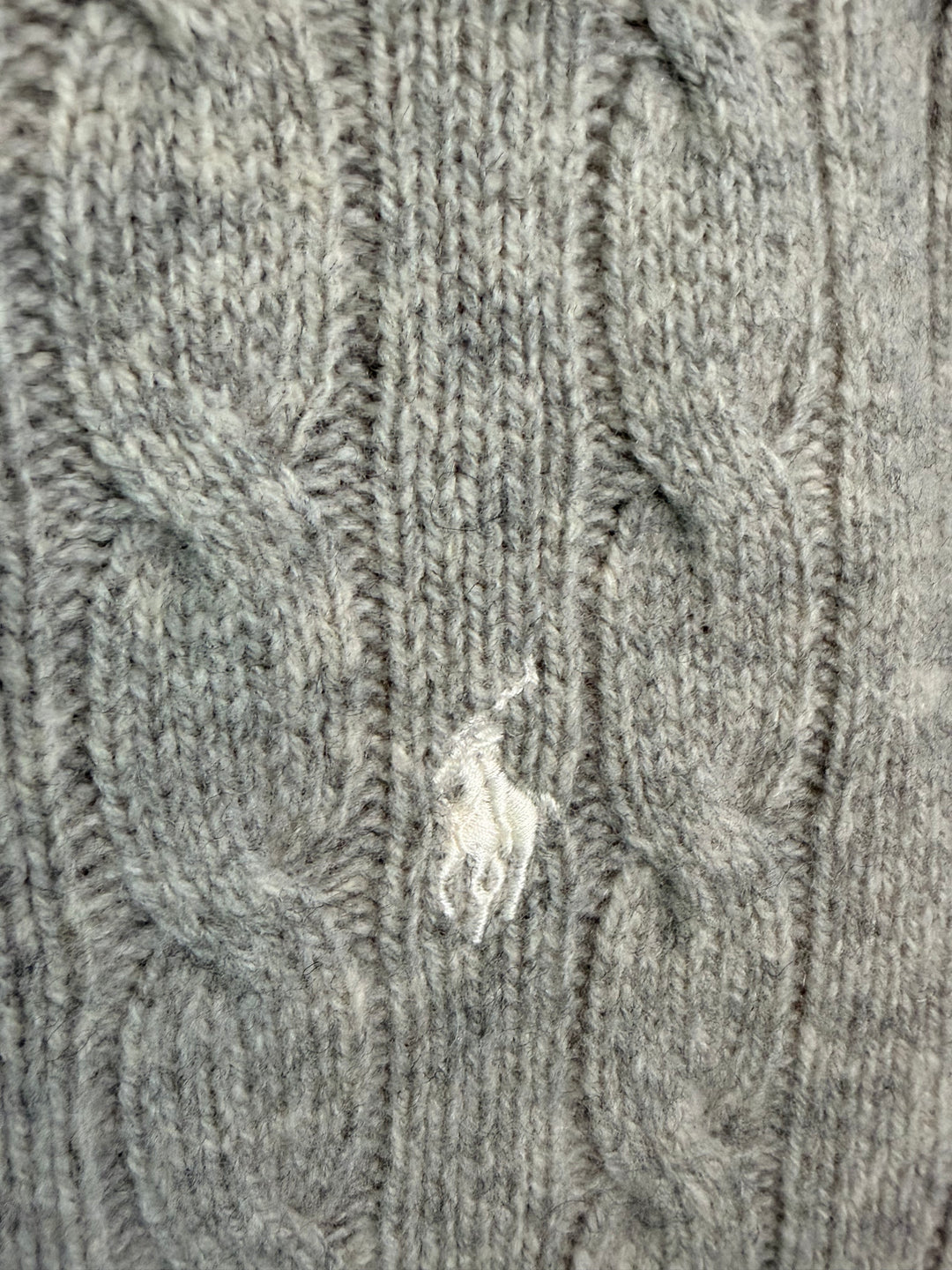 Polo Ralph Lauren gray cable knit sweater sz L