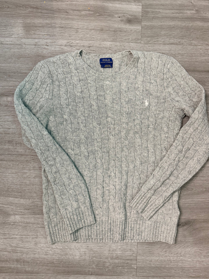 Polo Ralph Lauren gray cable knit sweater sz L