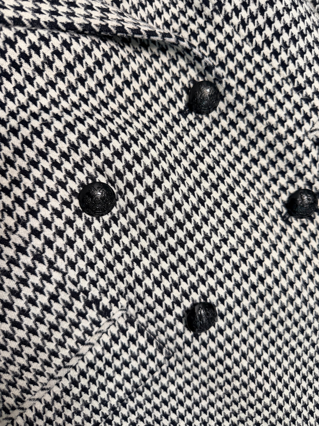 Classic Polo Ralph Lauren double-breasted black & white houndstooth blazer sz 8