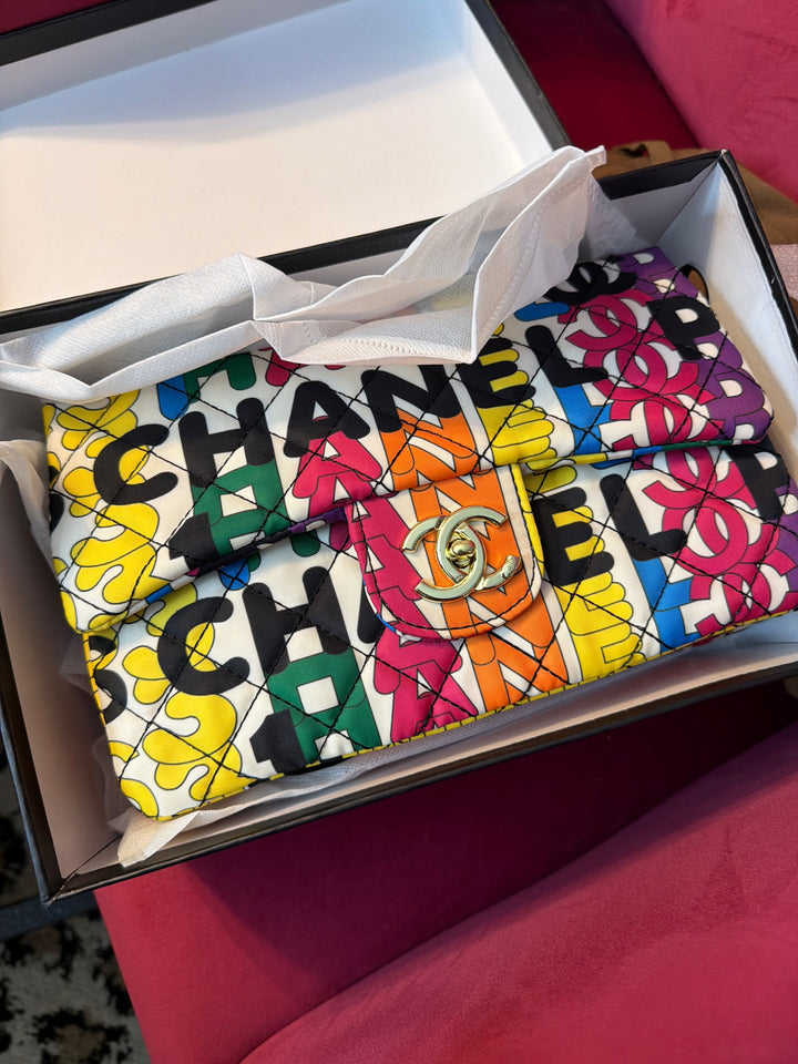 Multicolor double C flap purse