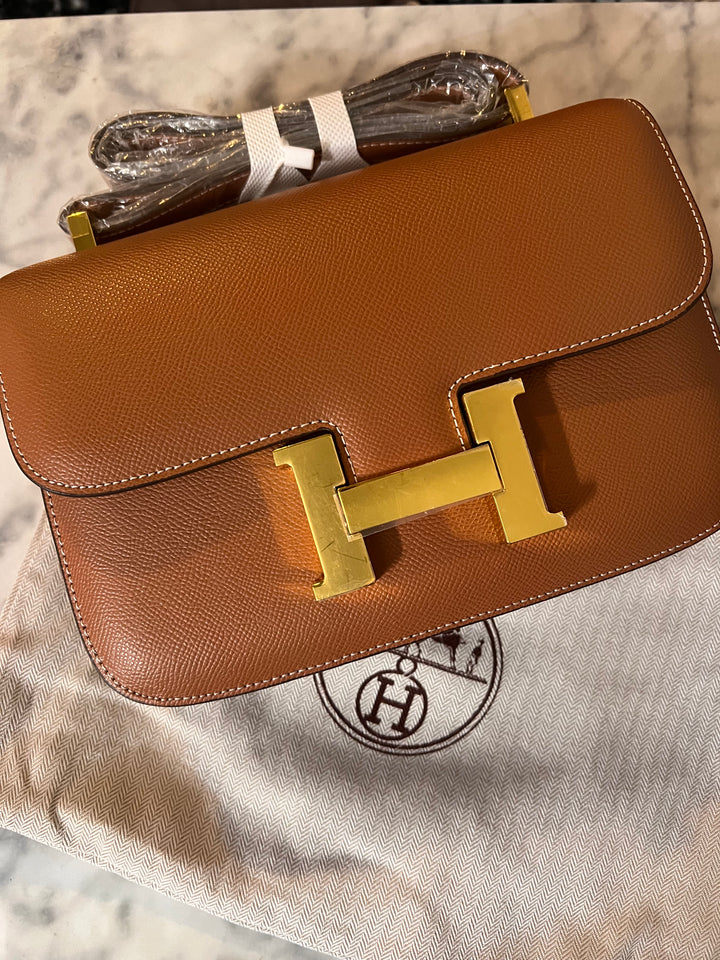 Classic cognac H crossbody - Medium