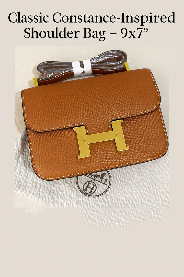 Classic cognac H crossbody - Medium